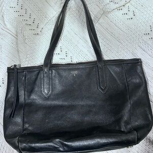 Fossil Classic Black Tote Bag